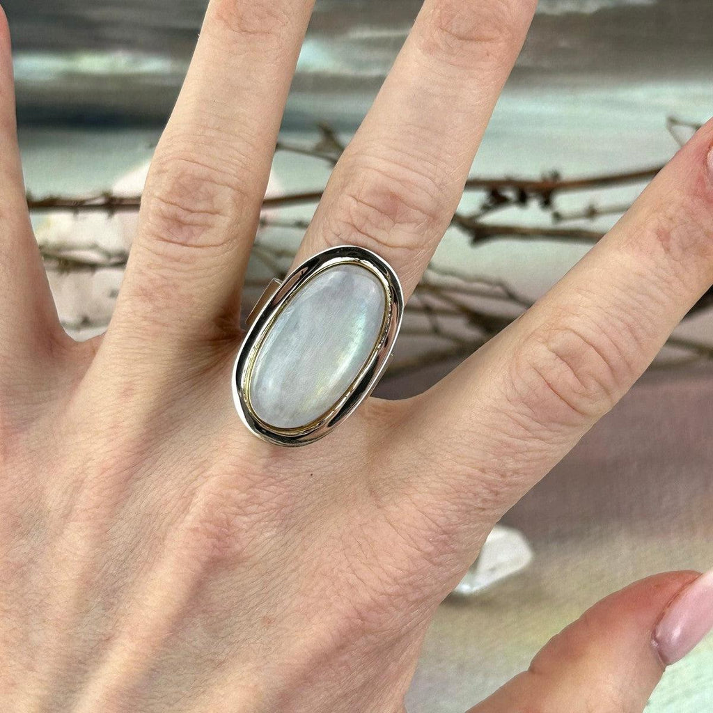 Moonstone Mixed Metal Ring