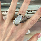 Moonstone Mixed Metal Ring