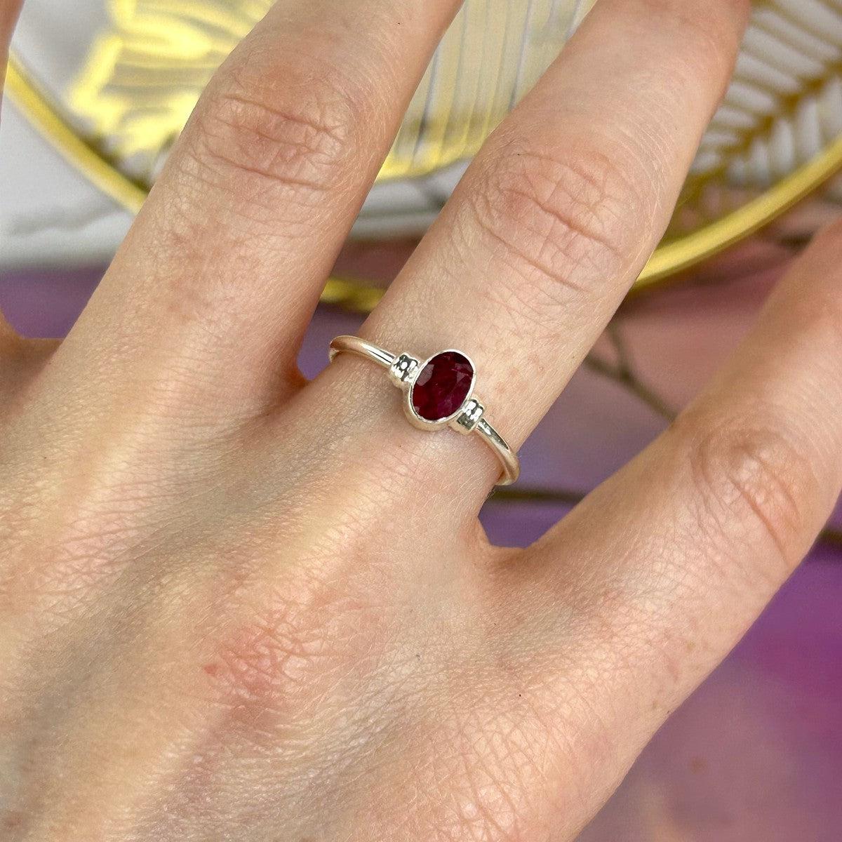 Ruby Pinky Ring