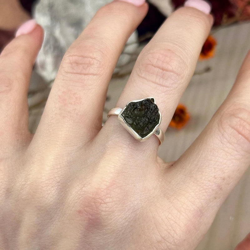 Green Meteorite Ring