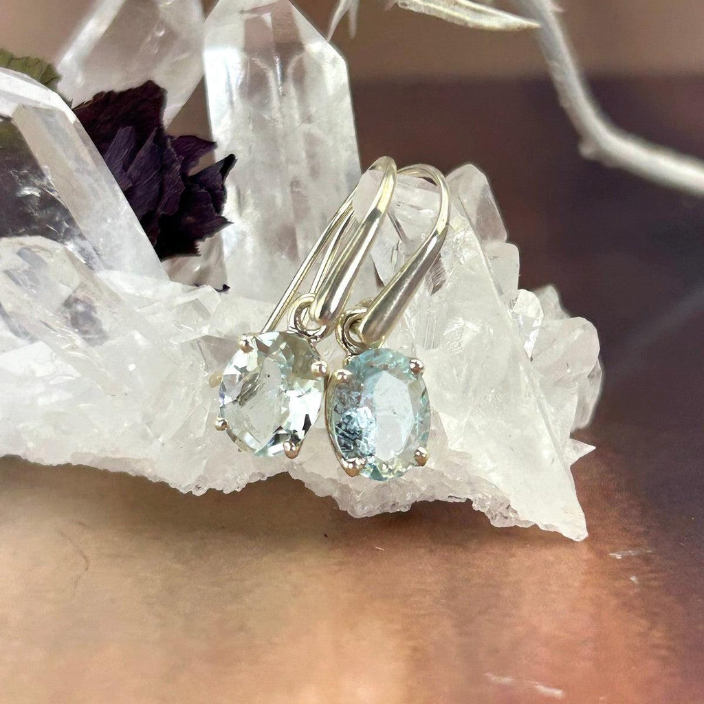 Delicate Aquamarine Gemstone Earrings