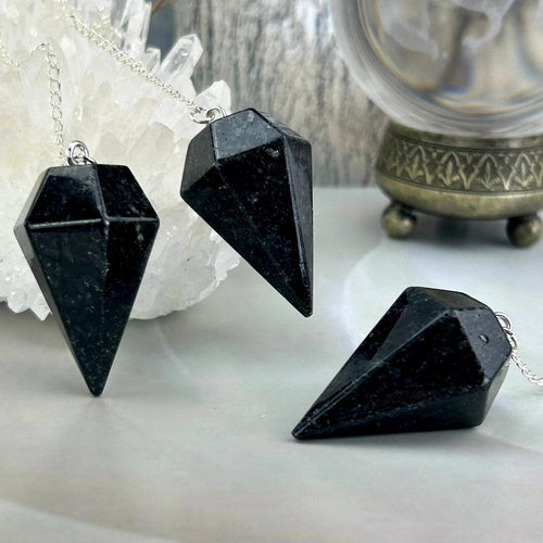 Nuummite Crystal Pendulum