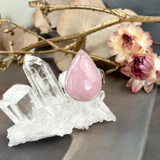 Morganite Teardrop Ring