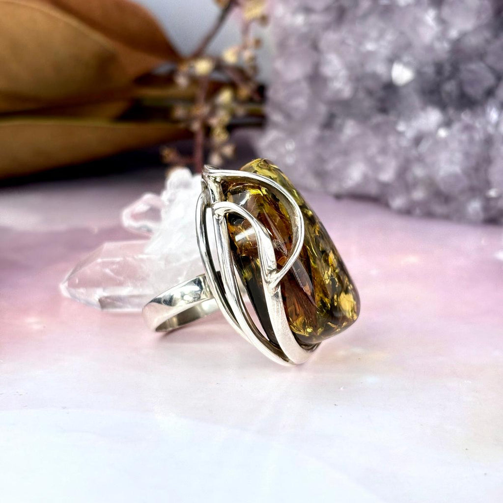 Baltic Amber Feature Ring