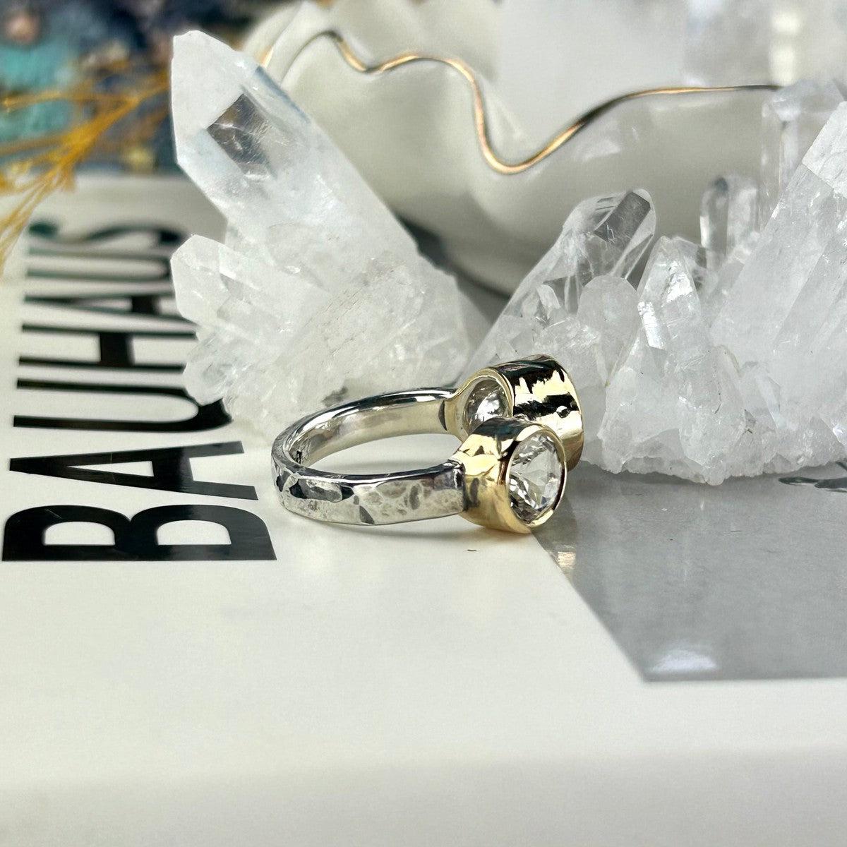 Modern Semi Precious Gemstone Ring