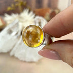 Round Citrine Dome Ring