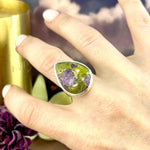 Stichtite And Green Serpentine Ring