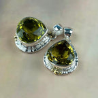 Yellow Gemstone Sterling Silver Pendant