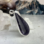 Purple Crystal Silver Pendant