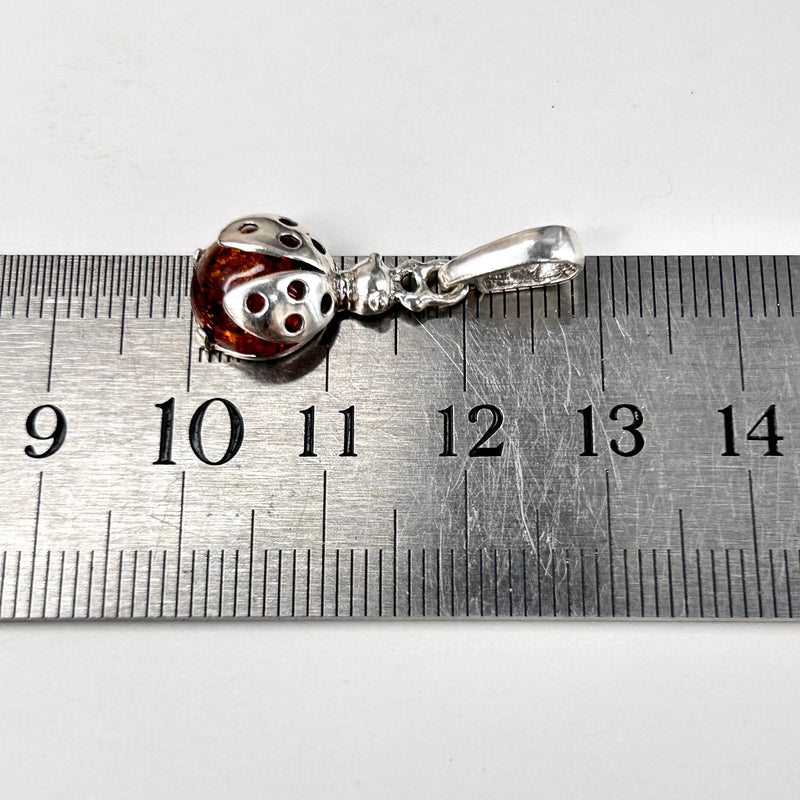 Baltic Cognac Amber Ladybug Pendant