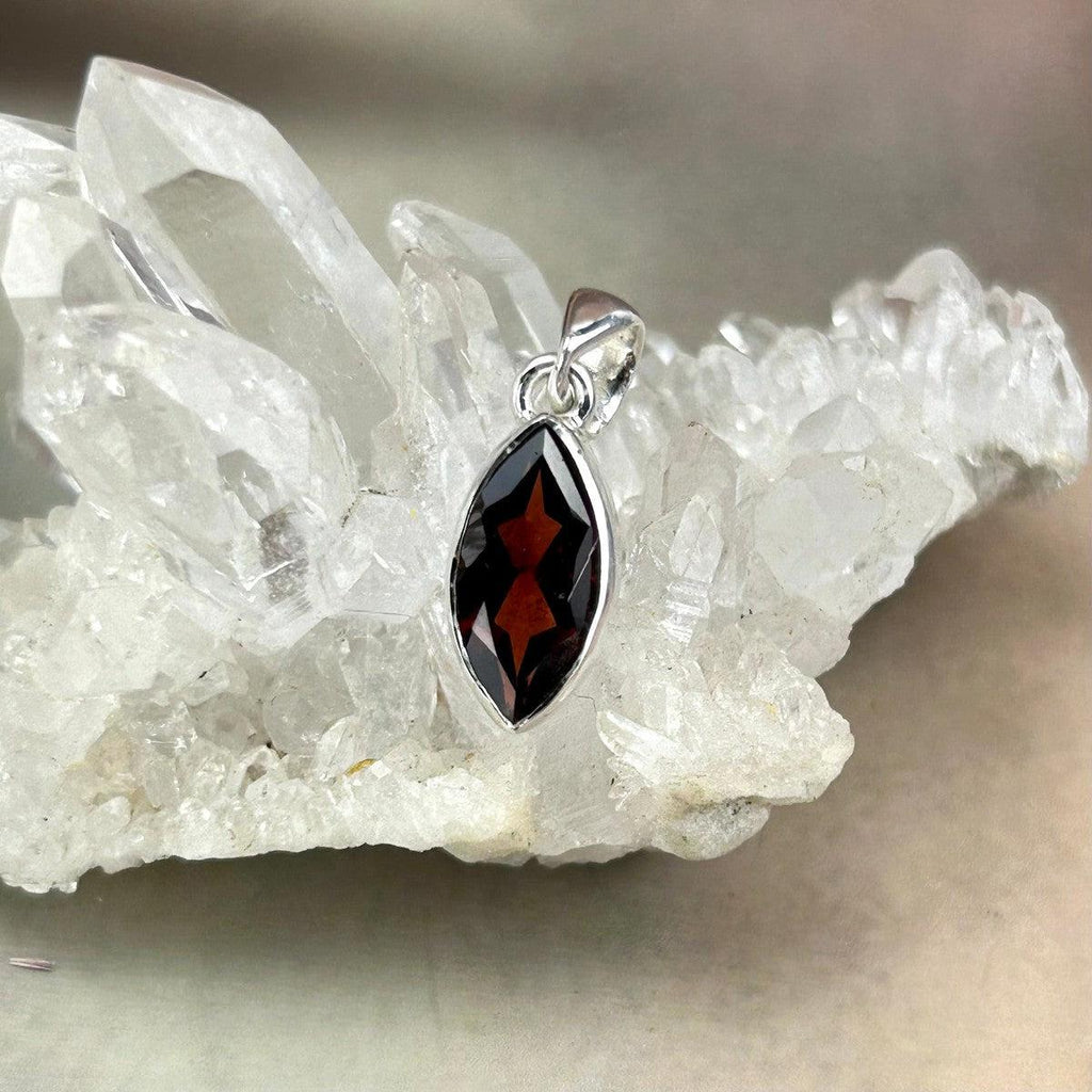 Marquise Cut Garnet Pendant