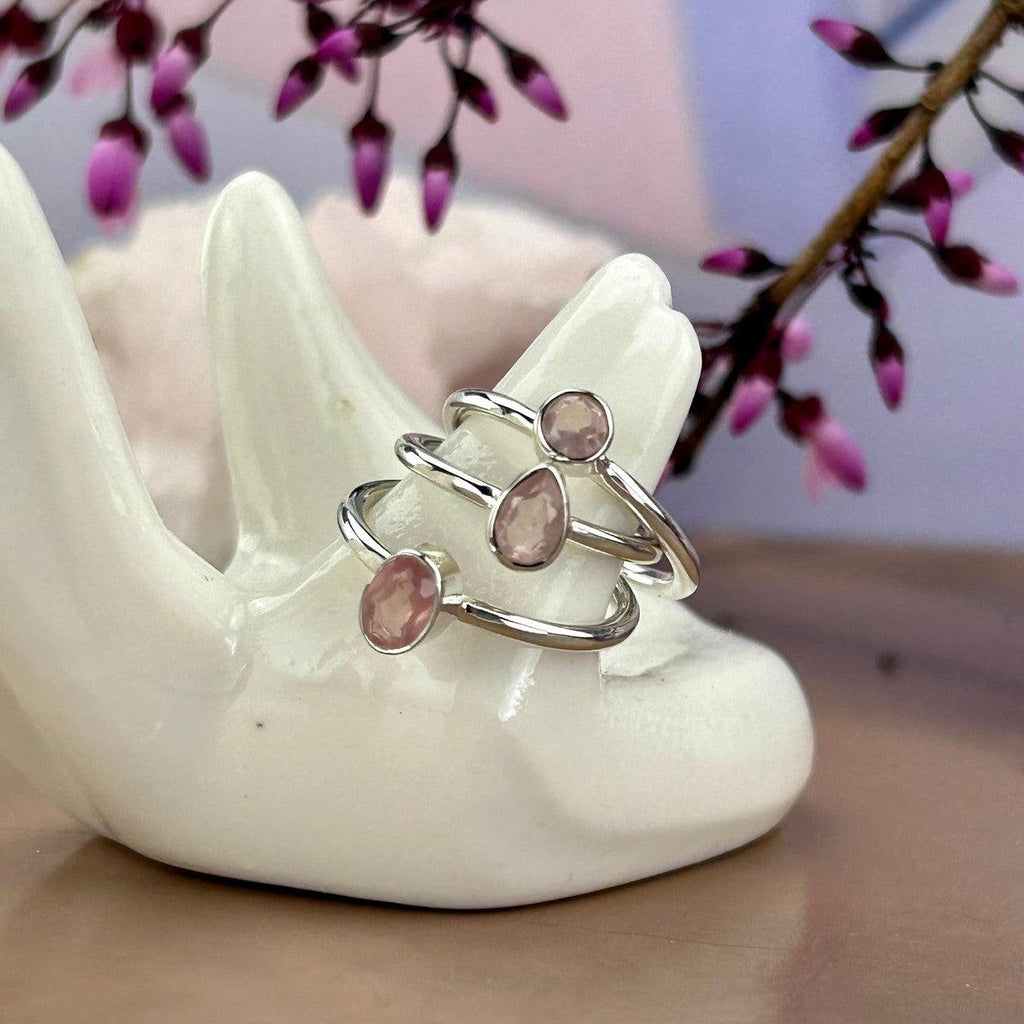 Rose Quartz Multi Stack Ring