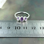 Amethyst Oval Cut Sterling Silver Ring