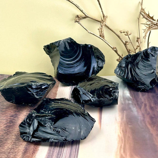 Black Obsidian Raw Freeform Crystals