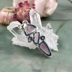 Mixed Crystal Sterling Silver Pendant