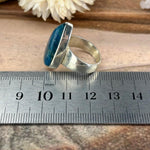 Blue Apatite Crystal Ring