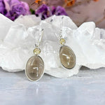 Smokey Quartz & Citrine Double Drop Earrings