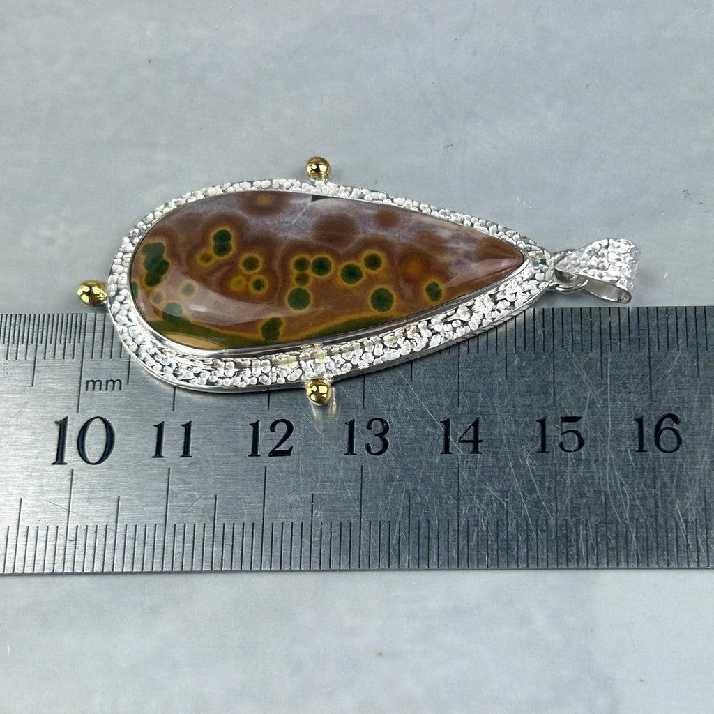Ocean Jasper Set In Sterling Silver Setting