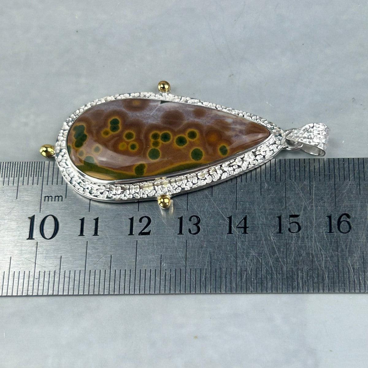 Ocean Jasper Set In Sterling Silver Setting