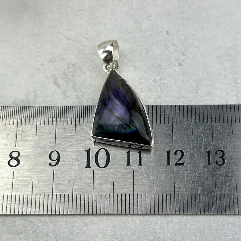 Triangle Purple Labradorite Pendant