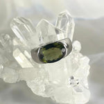 Moldavite Large Finger Size Ring