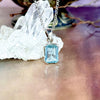 Emerald Cut Aquamarine Pendant
