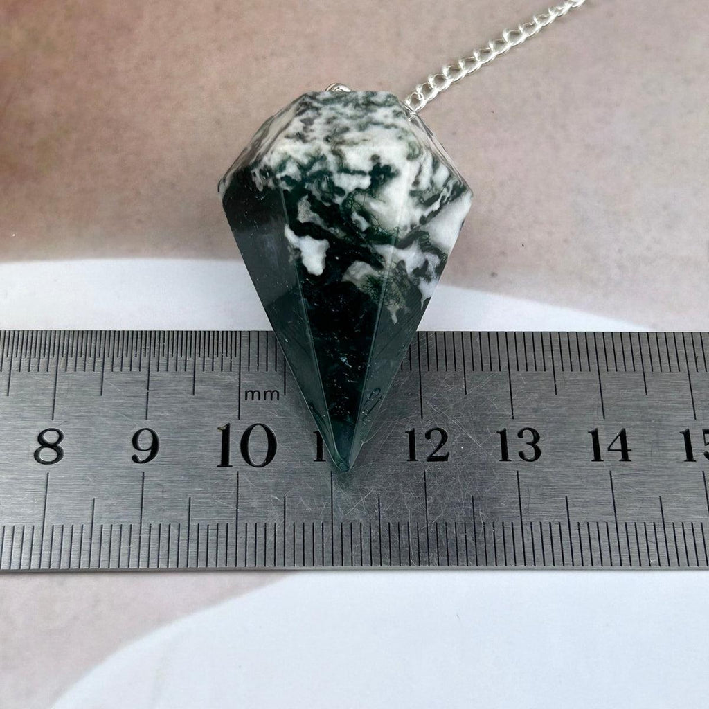 Green And White Agate Pendulum