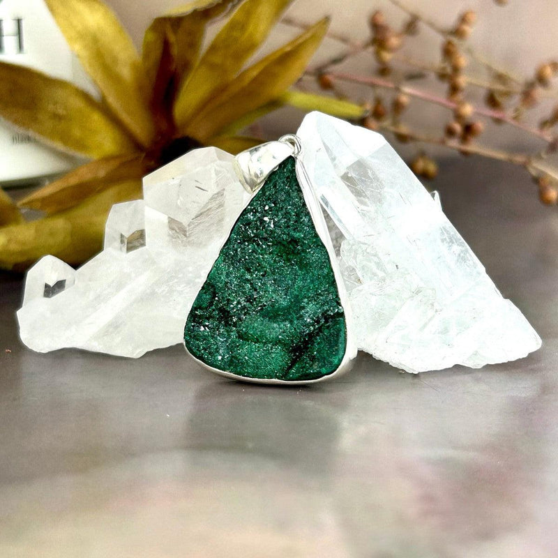 Green Aventurine Druzy Raw Assorted Shape Pendants