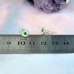 Emerald Silver Studs