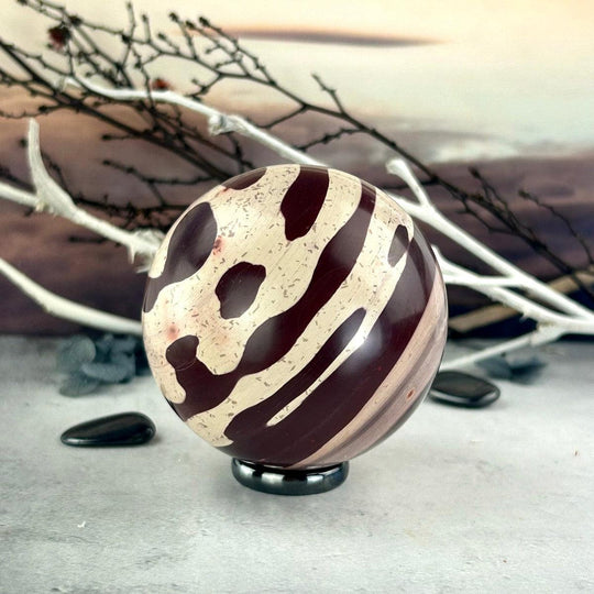 Zebra Stone Crystal Ball 6cm