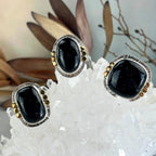Polished Black Tourmaline Ring