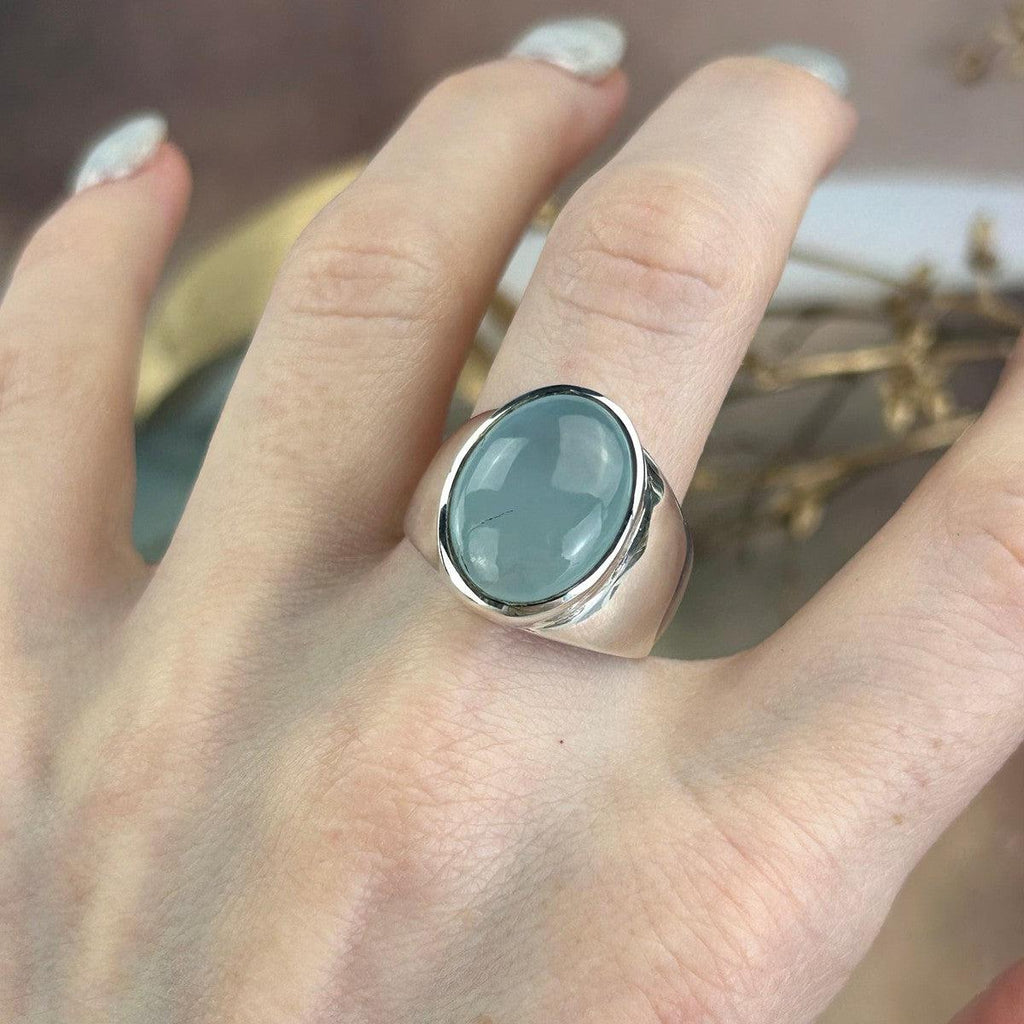 March Birthstone Crystal Ring