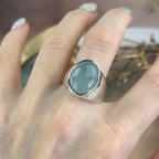 March Birthstone Crystal Ring
