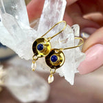 Lapis Lazuli And Pearl Earrings