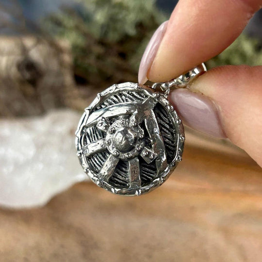 Viking Shield & Talisman of Protection 925 Silver Pendant