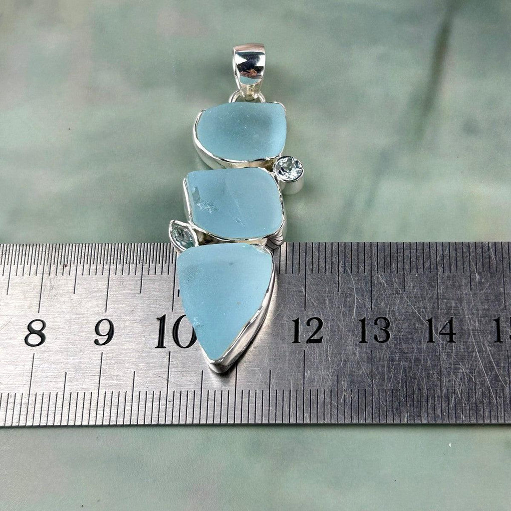 Unique Blue Topaz Pendant