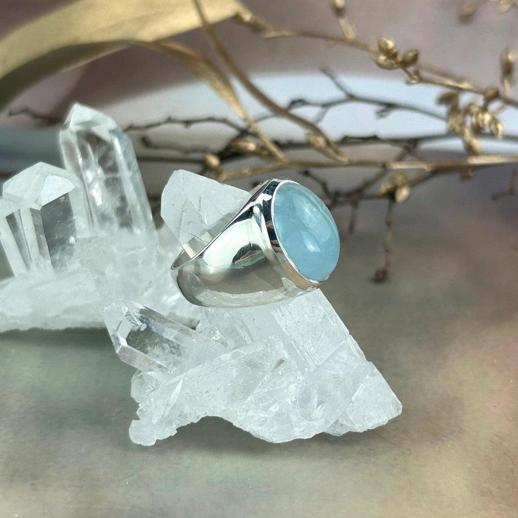 Modern Design Aquamarine Ring