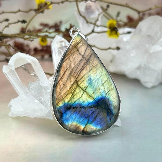 Labradorite Teardrop Large Pendant