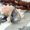 Black Tourmaline In Quartz Pendant