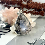 Black Tourmaline In Quartz Pendant