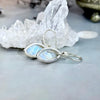 Pointed Oval Moonstone Earrings