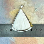 Scolecite Curved Triangle Large Pendant