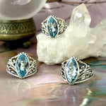 Ornate Blue Topaz Ring