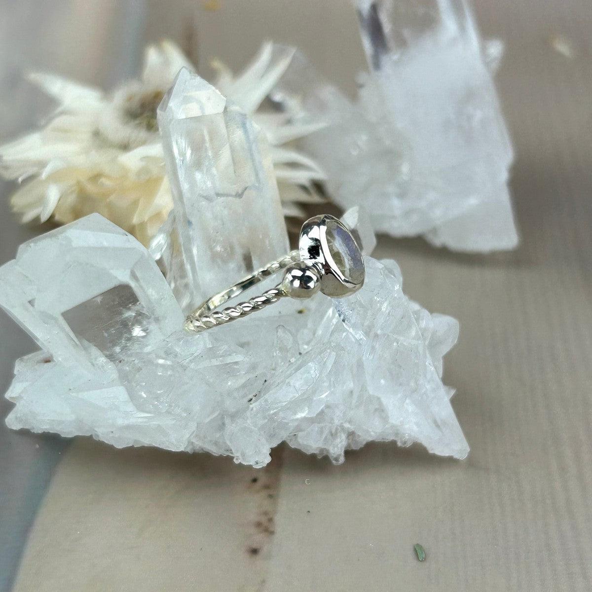 Moonstone Classic Silver Ring