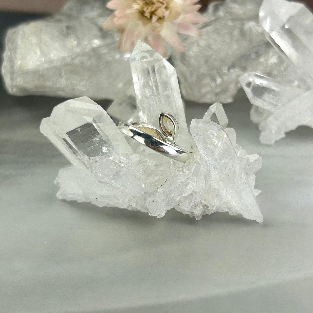 Citrine Leaf Ring