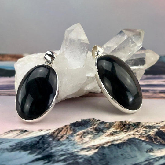 Rainbow Obsidian Oval Pendants