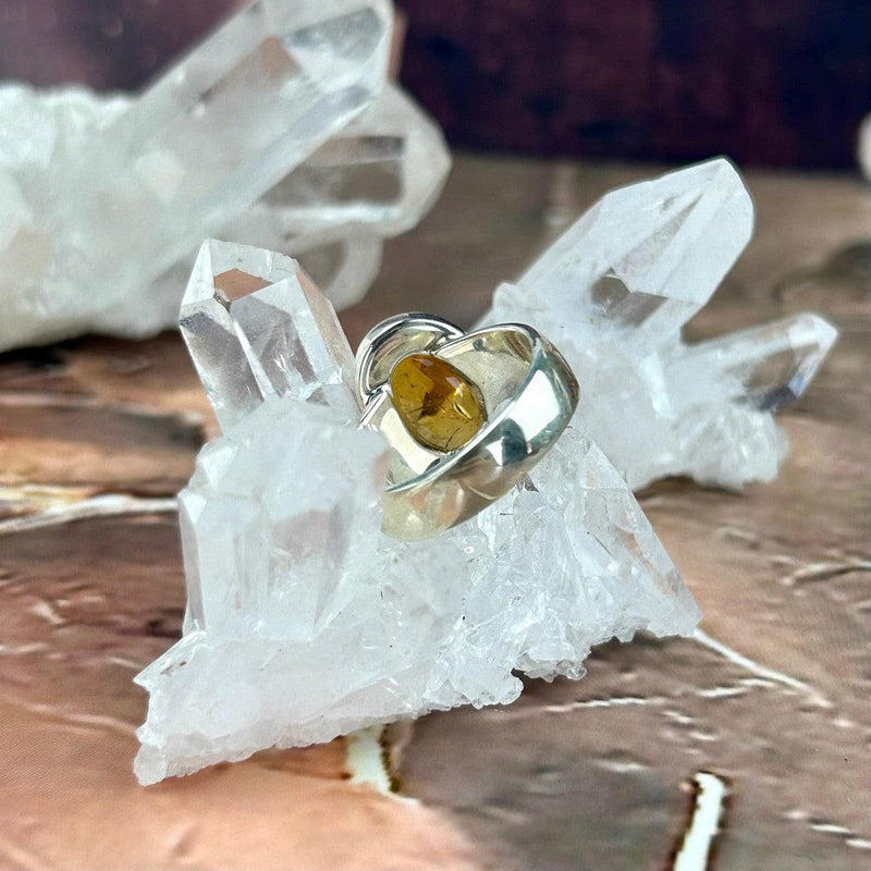 Authentic Citrine Crystal Ring