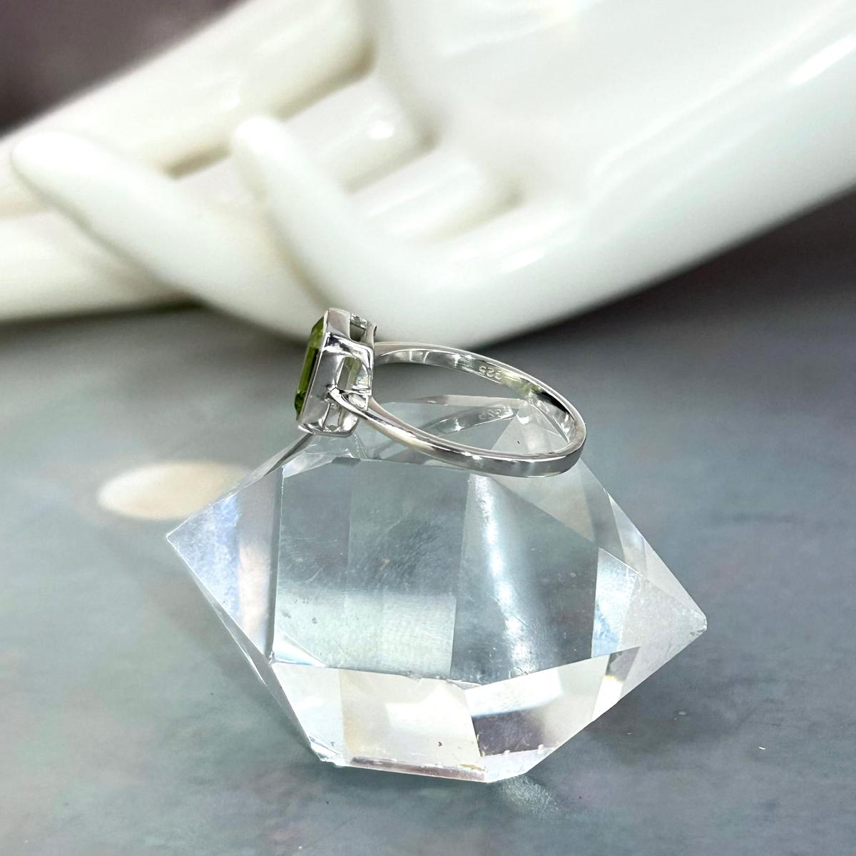 Assorted Gemstone Emerald Cut Ring