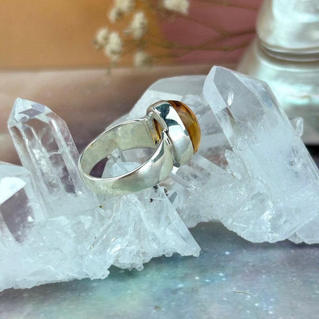 Bright Yellow Crystal Ring