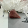 Pink Stone Silver Pendulum